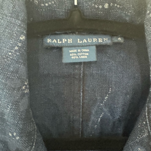 Ralph Lauren Blue Label Women's
Printed Denim Blazer Jacket, Size 4 - Picture 4 of 6